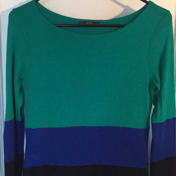 Long Sleeve Color-Block Dress - Picture 3 of 5